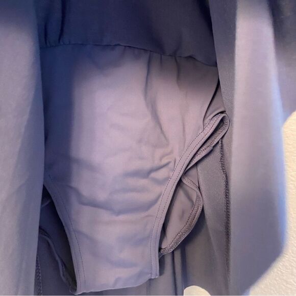 Weissman Dance Costume blue dress Matte Jersey Dress With Drape D10445 IC 7/8 - Picture 4 of 10